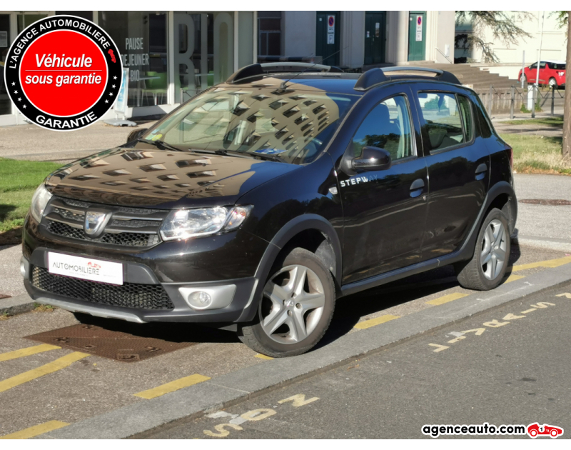 Achat voiture occasion, Auto occasion pas cher | Agence Auto Dacia Sandero Stepway Prestige 1.5dCi 90 1ère Main Noir Année 2014 Manuelle Diesel